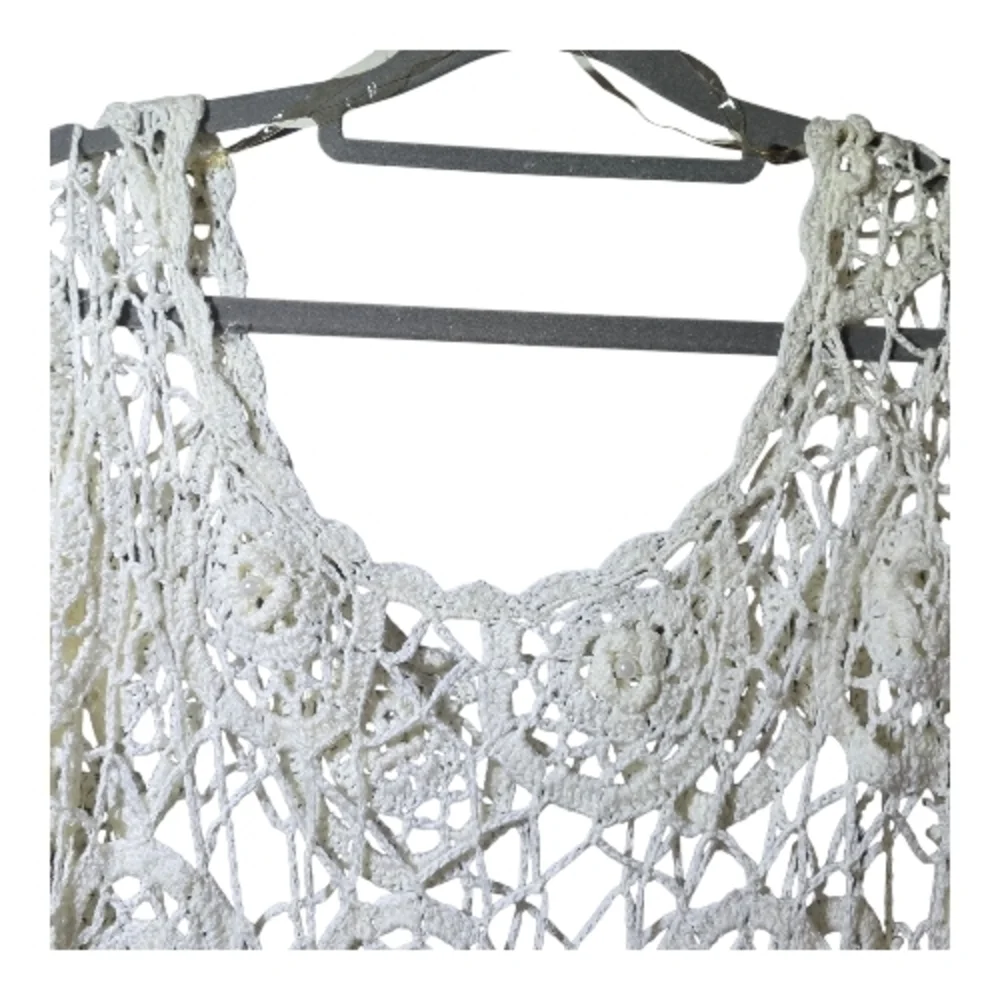 Elegant Cream Crochet Sweater - Picture 3 of 5
